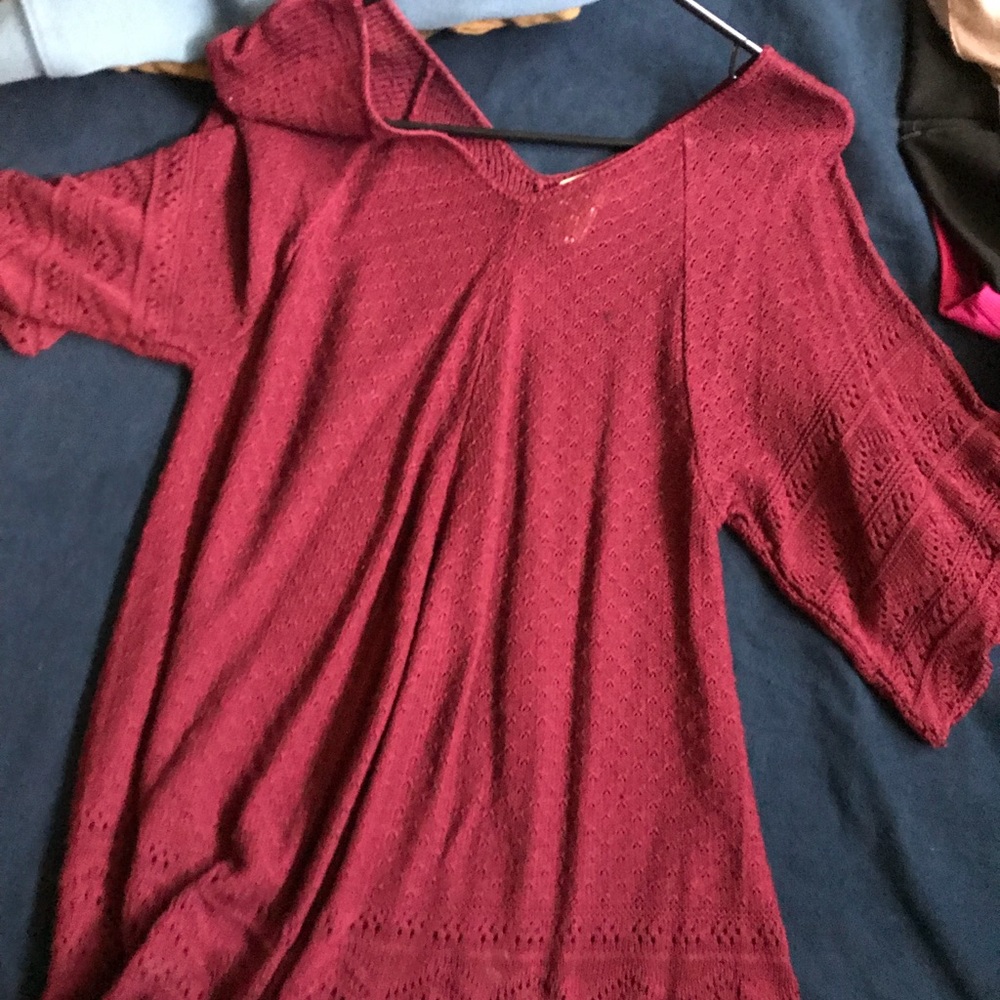 Quarter sleeve long top